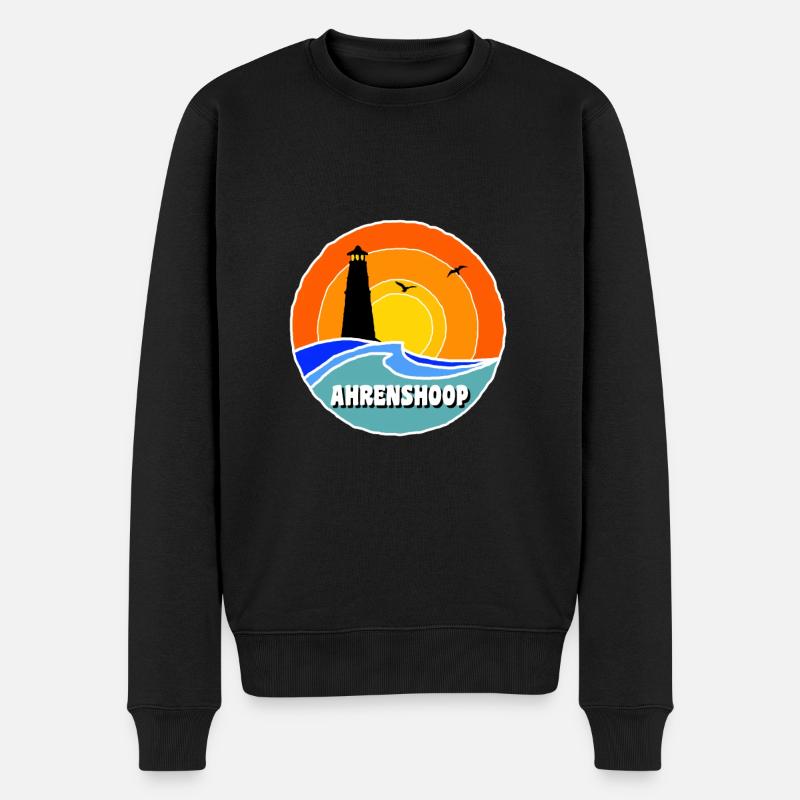 Ostsee Leuchtturm Ahrenshoop - Männer Premium Bio Pullover - Schwarz