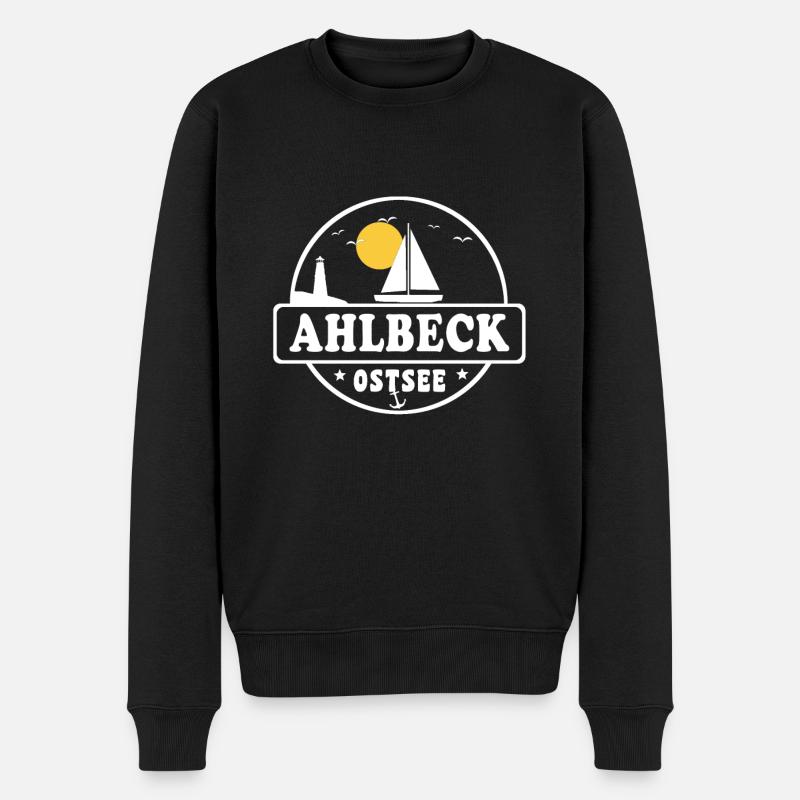 Ahlbeck - Männer Premium Bio Pullover - Schwarz