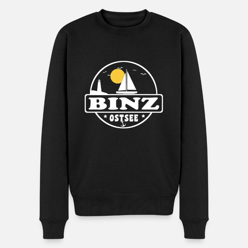 Binz - Männer Premium Bio Pullover - Schwarz