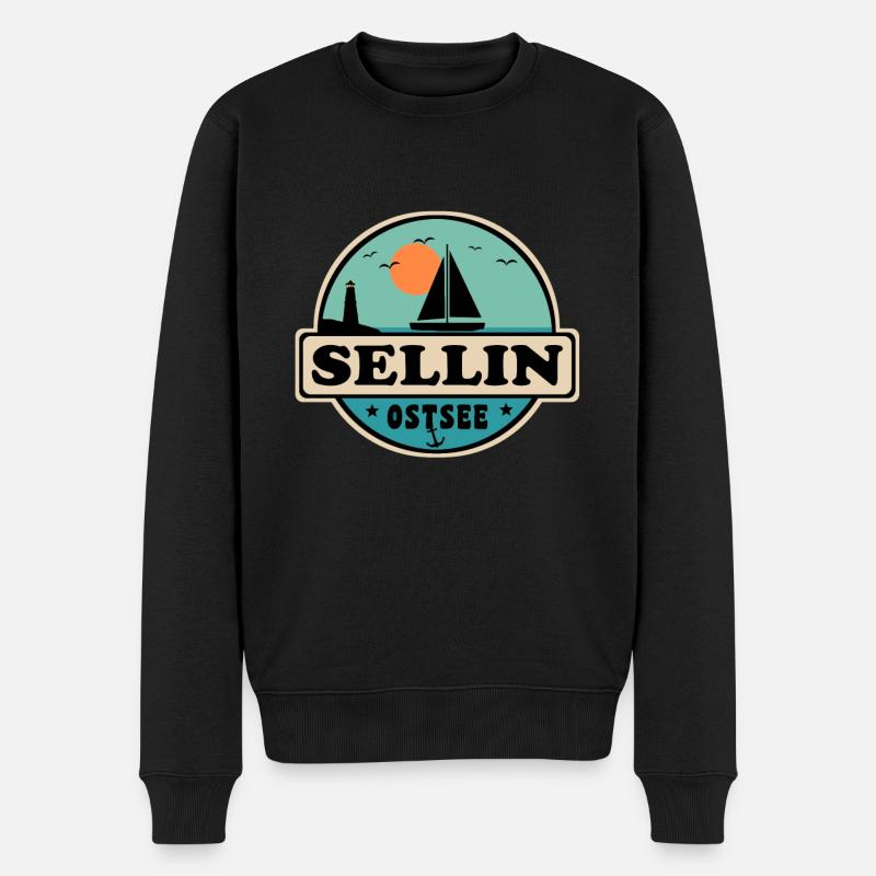 Sellin - Männer Premium Bio Pullover - Schwarz