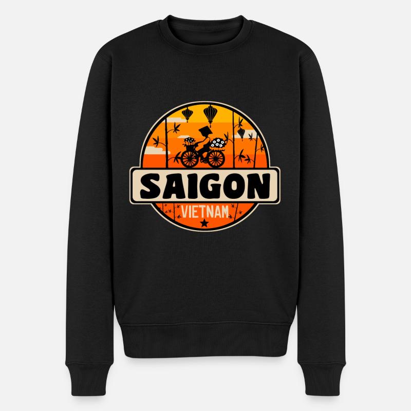 Saigon, Viêt Nam - Pull Premium bio Homme - noir