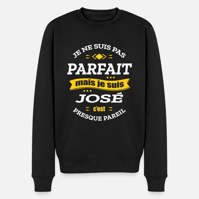 JOSÉ PARFAIT - PRENOM JOSÉ - Pull Premium bio Homme - noir