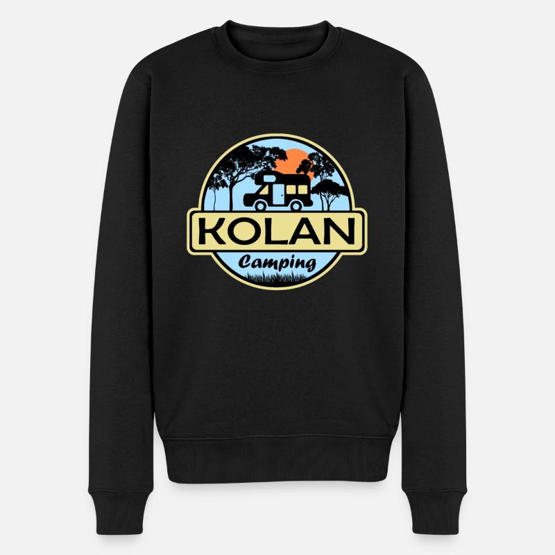 Kolan Camping - Pull Premium bio Homme - noir