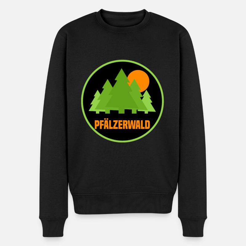 Pfälzerwald - Männer Premium Bio Pullover - Schwarz