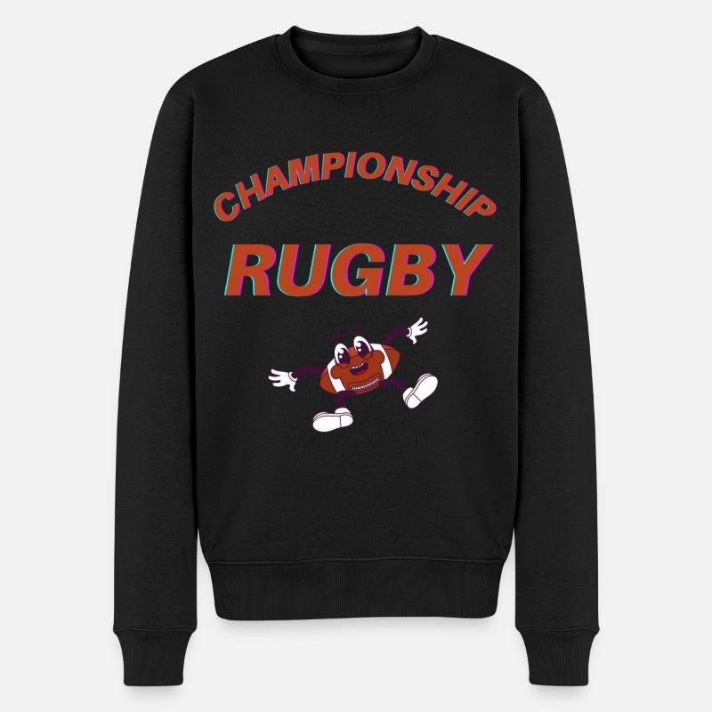 Rugby-Geschenk der nationalen Rugby-Meisterschaft - Männer Premium Bio Pullover - Schwarz