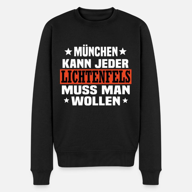 Lichtenfels - Männer Premium Bio Pullover - Schwarz