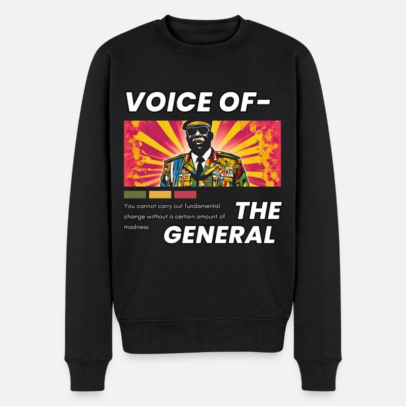 Stimme des Generals - Männer Premium Bio Pullover - Schwarz