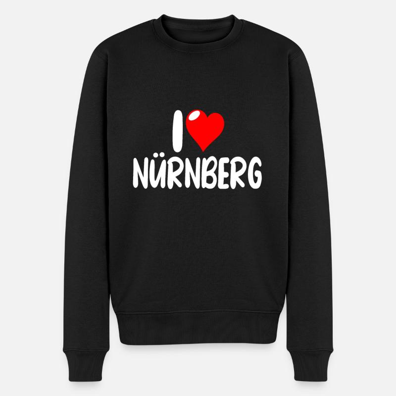 Nürnberg - Männer Premium Bio Pullover - Schwarz