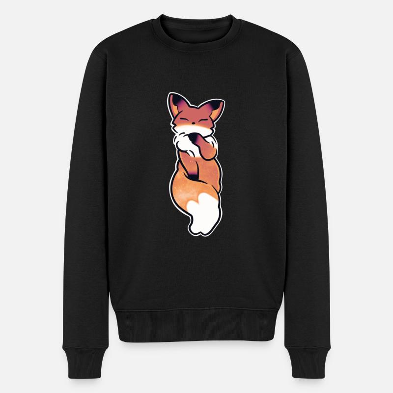 Renard mignon kawaii - Pull Premium bio Homme - noir