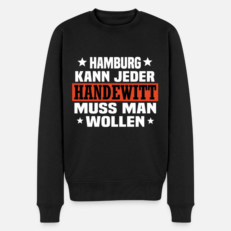 Handewitt - Männer Premium Bio Pullover - Schwarz