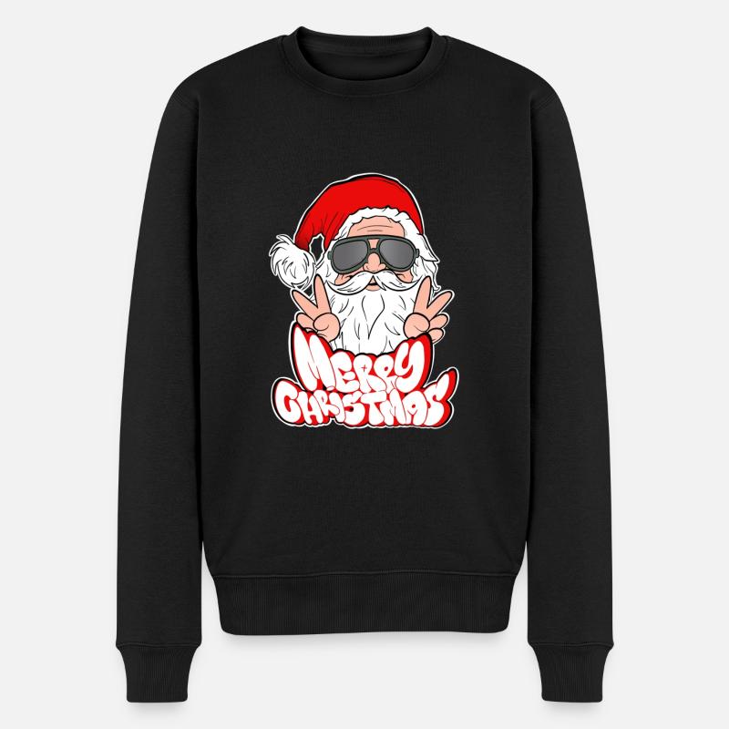 Joyeux Noël Merry Christmas - Pull Premium bio Homme - noir