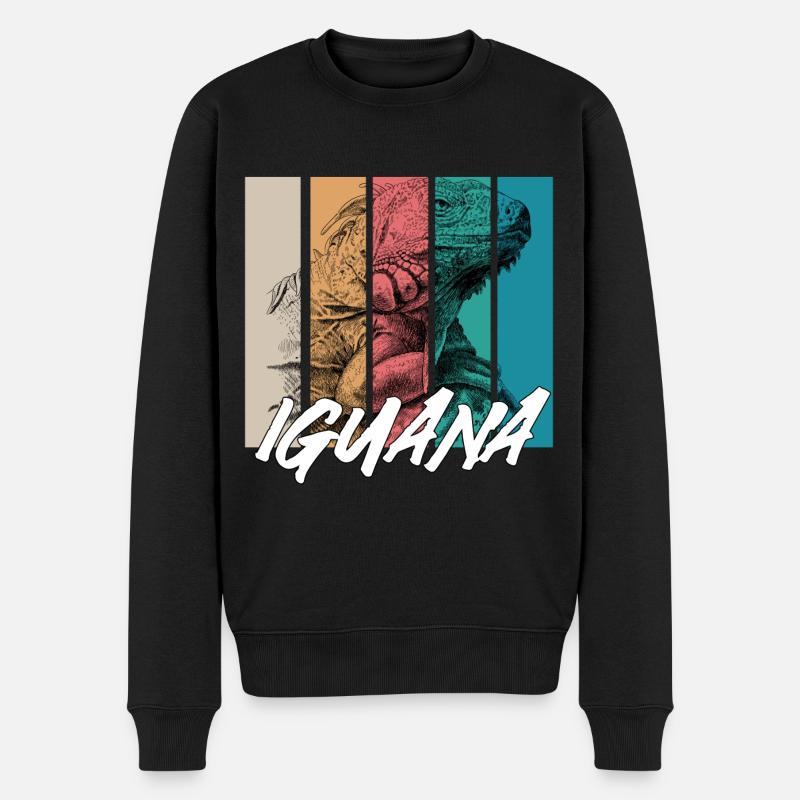Iguane - Pull Premium bio Homme - noir
