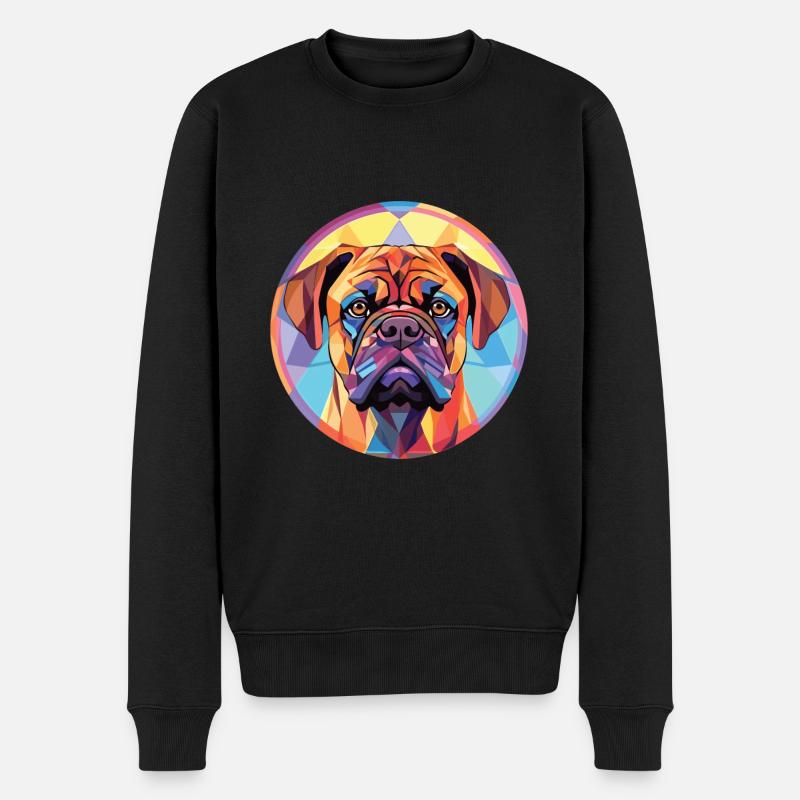Bullmastiff Hunderasse Aquarell Illustration - Männer Premium Bio Pullover - Schwarz