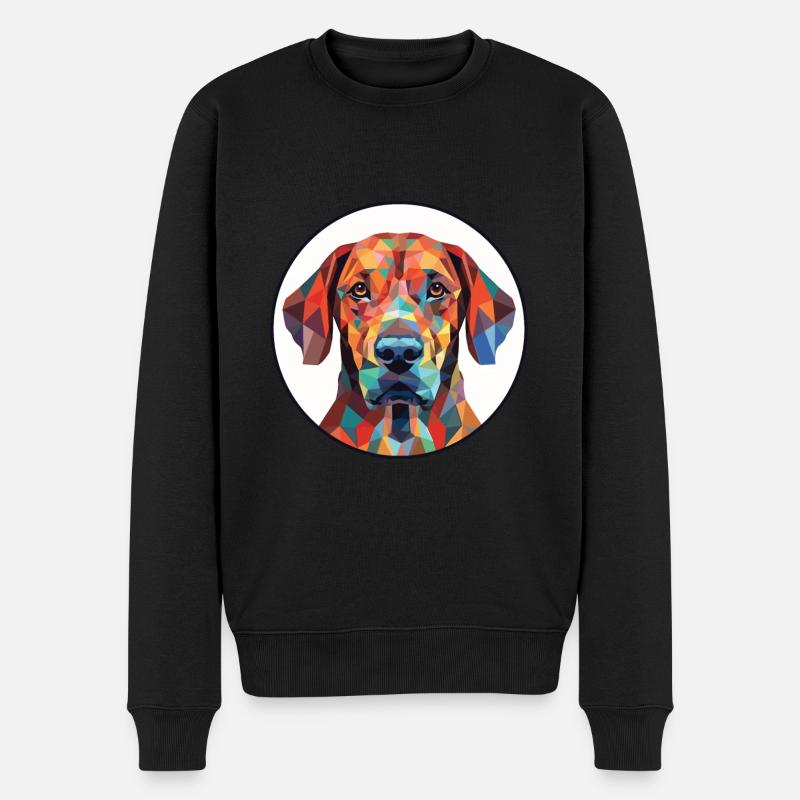 Plott Hund Hund Rasse Aquarell Illustration - Männer Premium Bio Pullover - Schwarz