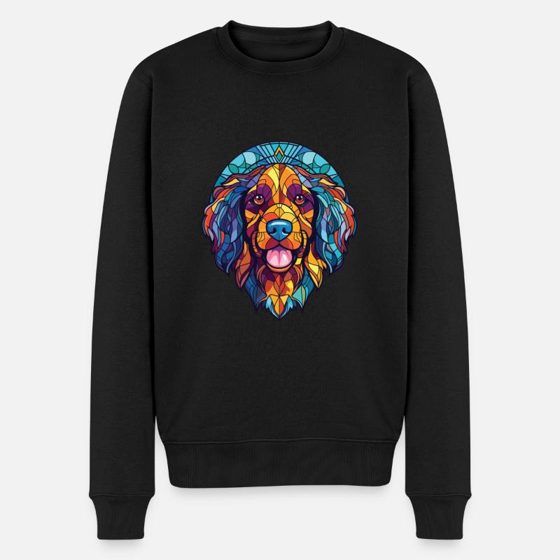 Chippiparai Hunderasse Aquarell Illustration - Männer Premium Bio Pullover - Schwarz