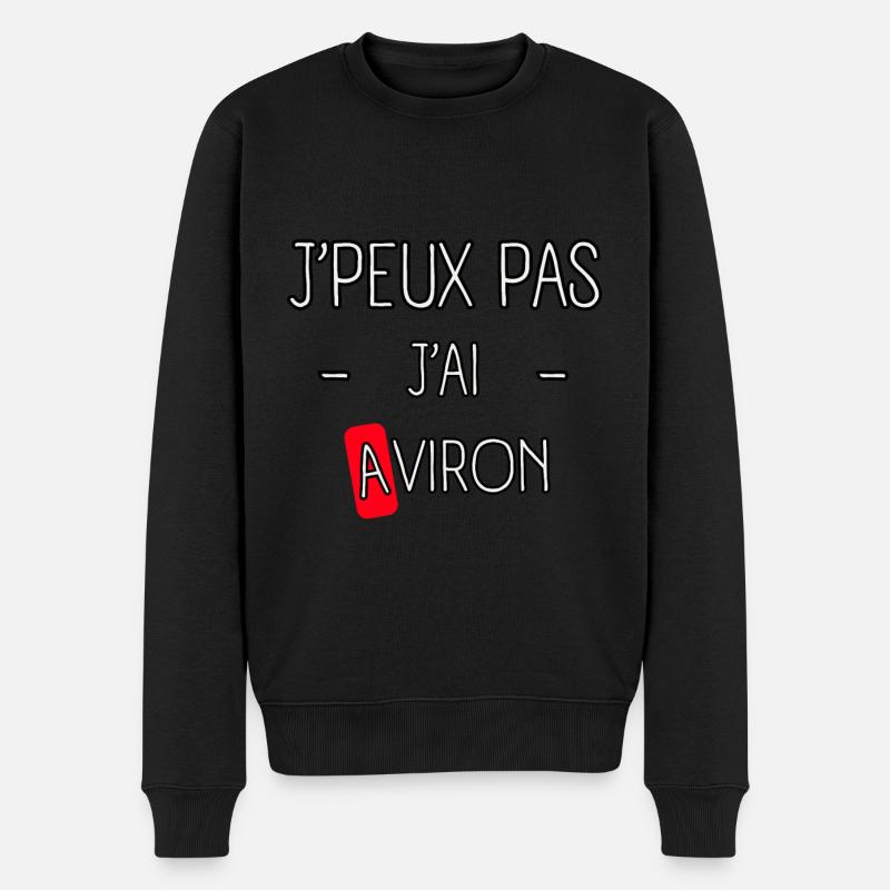 J'peux pas j'ai Aviron - Pull Premium bio Homme - noir