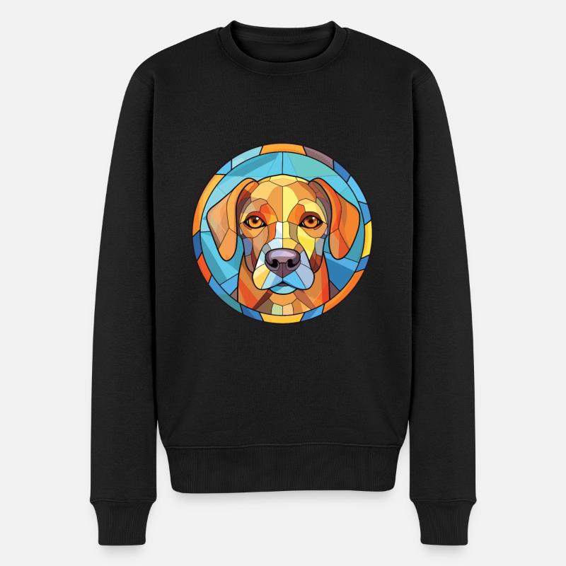 Akbash Hunderasse bunte Aquarell-Illustration - Männer Premium Bio Pullover - Schwarz