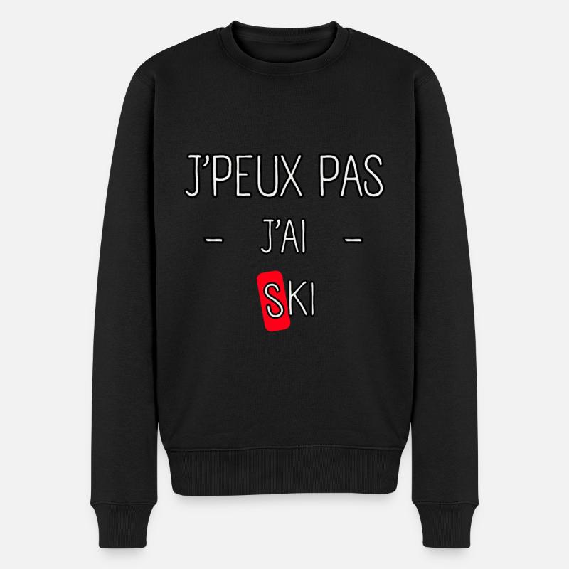J'peux pas j'ai Ski - Pull Premium bio Homme - noir