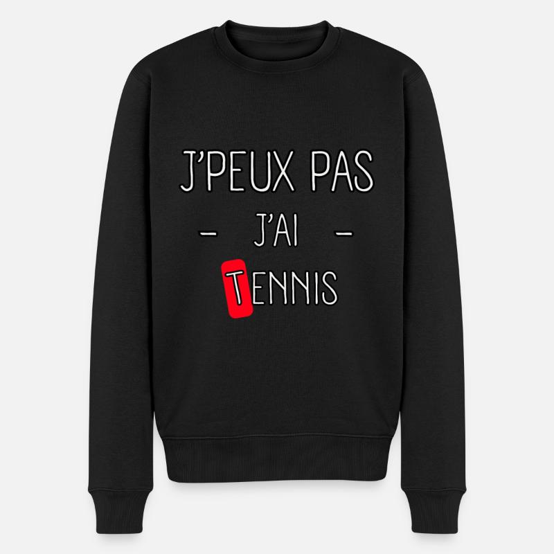 J'peux pas j'ai Tennis - Pull Premium bio Homme - noir