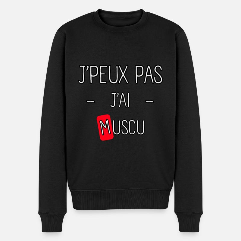J'peux pas j'ai Muscu - Pull Premium bio Homme - noir