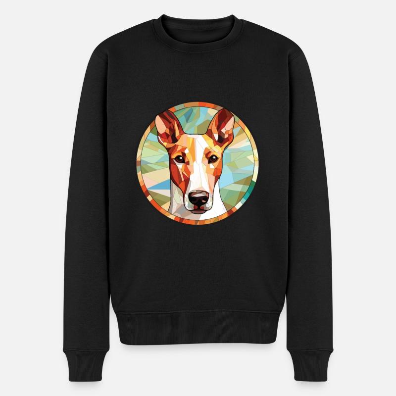 Ibizan-Windhund-Rasse Aquarell-Illustration - Männer Premium Bio Pullover - Schwarz