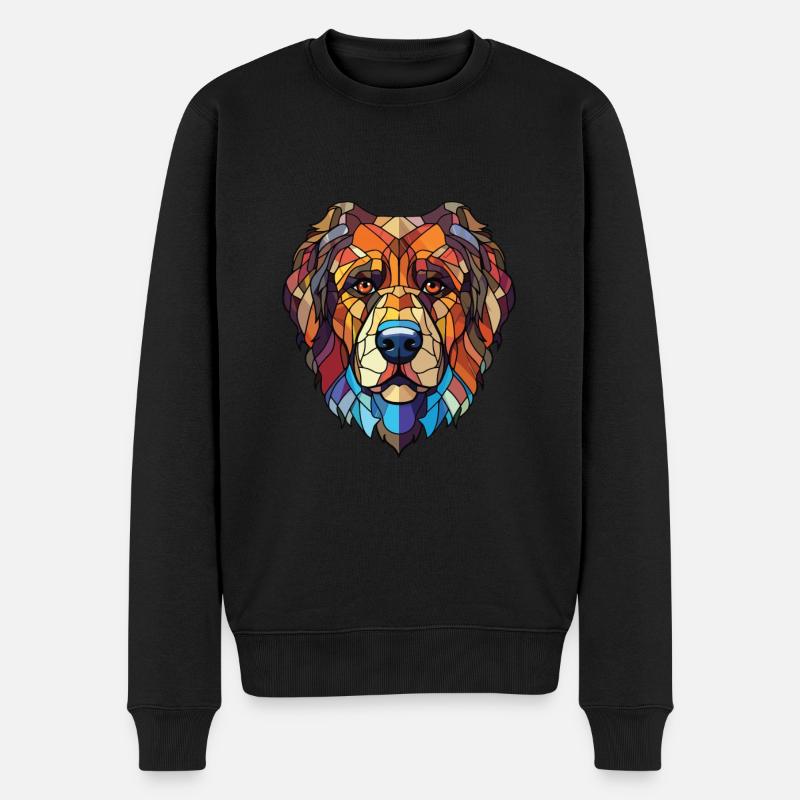 Sarplaninac Hunderasse Aquarell Illustration - Männer Premium Bio Pullover - Schwarz