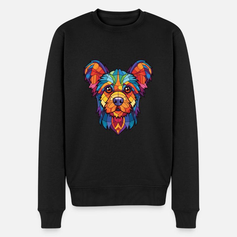 Russische Spielzeughunderasse Aquarell-Illustration - Männer Premium Bio Pullover - Schwarz