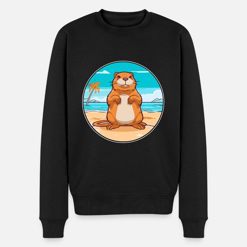 Gopher Aquarell Cartoon Kawaii Clipart Tier - Männer Premium Bio Pullover - Schwarz