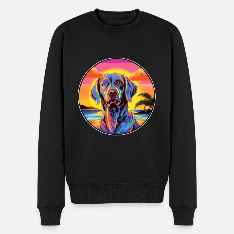 Deutsche Bracke Hunderasse Bunte Karikatur Waterco - Männer Premium Bio Pullover - Schwarz