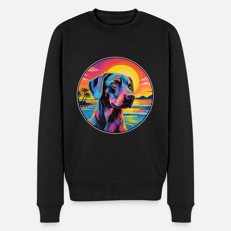 Transsilvanischer Jagdhund Rasse Bunte Karikatur Wat - Männer Premium Bio Pullover - Schwarz