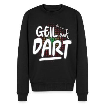 Geil auf Dart Darts Pfeil Dartscheibe Kneipensport - Männer Premium Bio Pullover - Schwarz - Vorne - Nico (187cm)