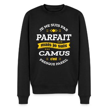 CAMUS PARFAIT - PRENOM CAMUS - Pull Premium bio Homme - noir - Devant - Nico (187cm)