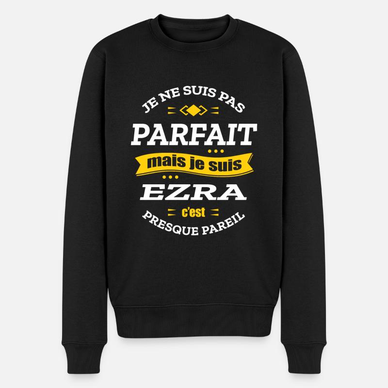 EZRA PARFAIT - PRENOM EZRA - Pull Premium bio Homme - noir