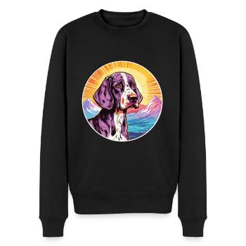 Auvergne Pointer Hunderasse Cartoon Kawaii Watercol - Männer Premium Bio Pullover - Schwarz - Vorne - Nico (187cm)