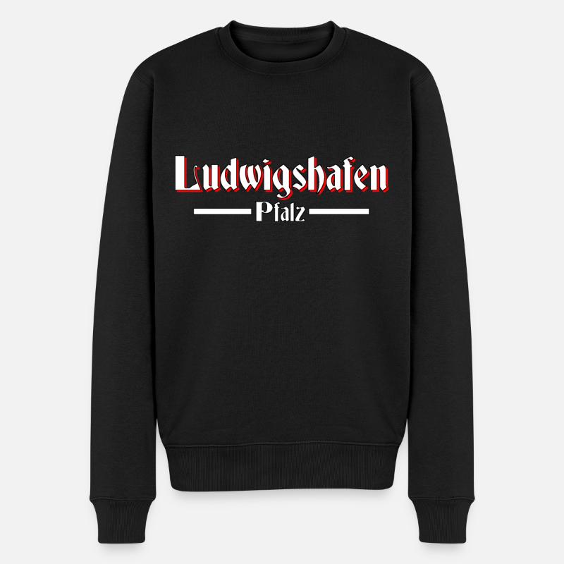 ludwigshafen - Männer Premium Bio Pullover - Schwarz