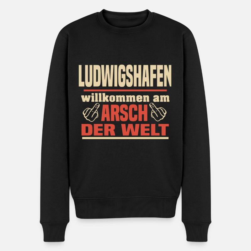 ludwigshafen - Männer Premium Bio Pullover - Schwarz