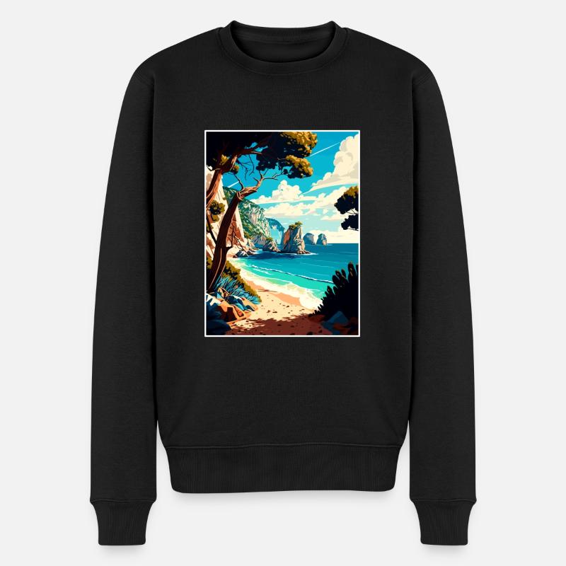 Zakynthos Griechenland Dekoration Griechisches Reiseposter - Männer Premium Bio Pullover - Schwarz