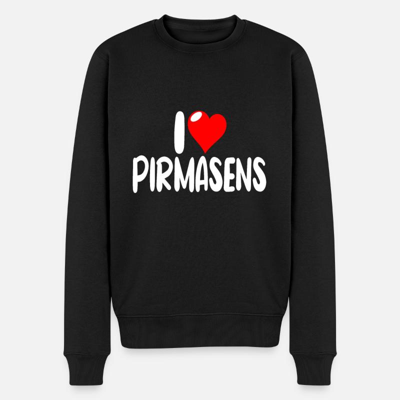 Pirmasens - Männer Premium Bio Pullover - Schwarz
