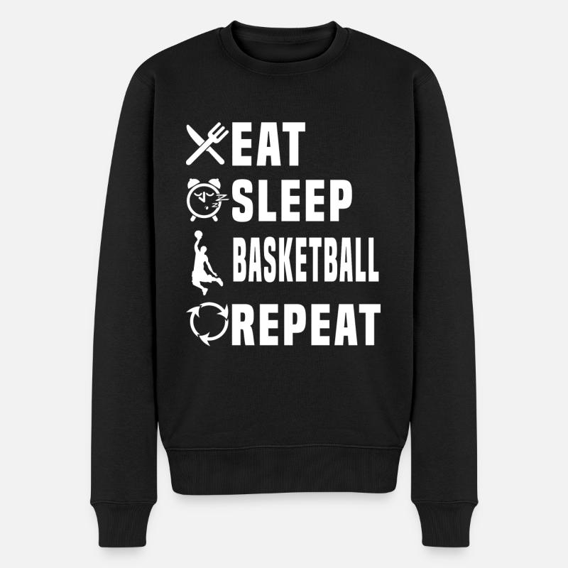basketball - Männer Premium Bio Pullover - Schwarz