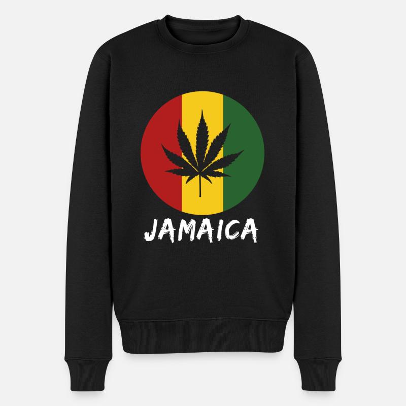 Jamaica rastafari - Männer Premium Bio Pullover - Schwarz