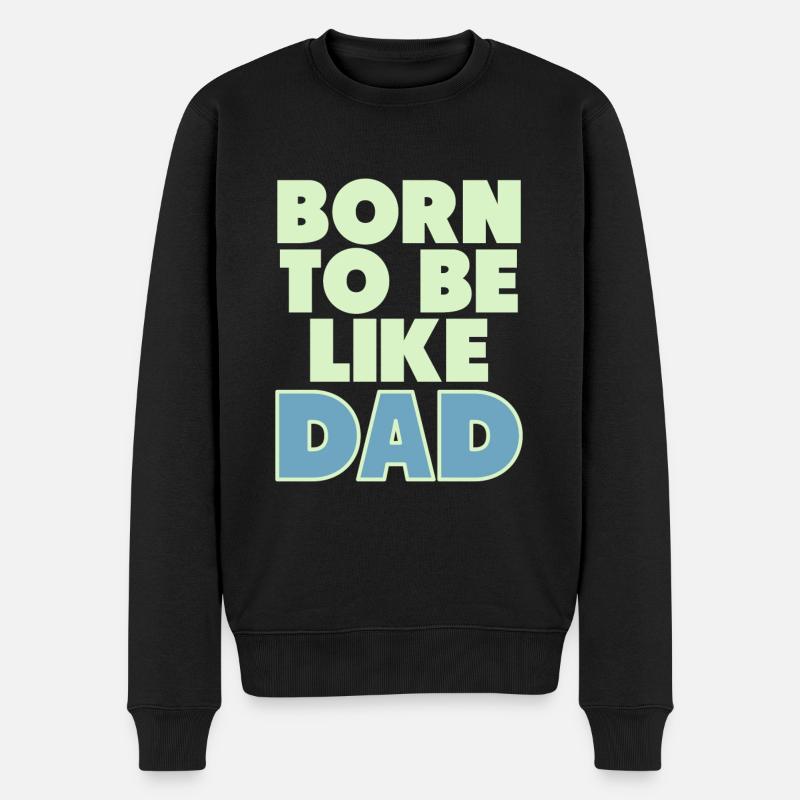 father and son - Männer Premium Bio Pullover - Schwarz