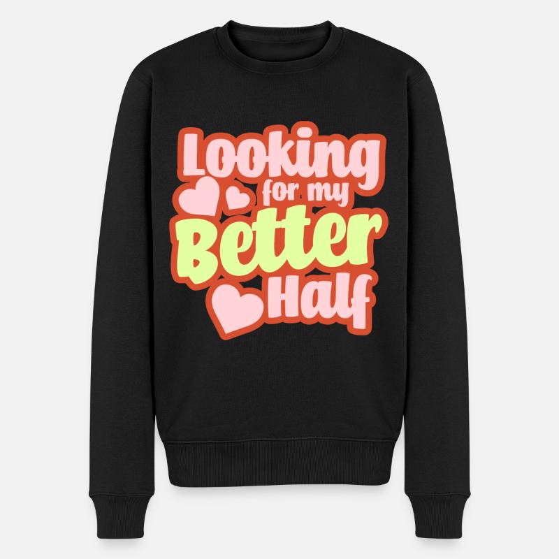 Valentines - Männer Premium Bio Pullover - Schwarz