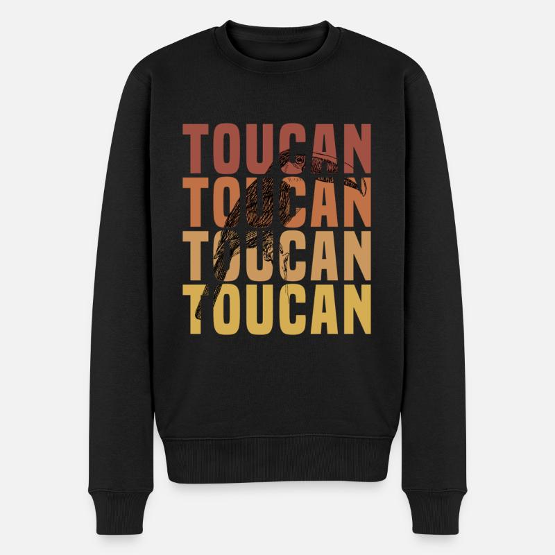 toucan - Männer Premium Bio Pullover - Schwarz