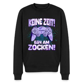 Keine Zeit, bin am Zocken! Gaming Konsole PS Zocke - Männer Premium Bio Pullover - Schwarz - Vorne - Nico (187cm)
