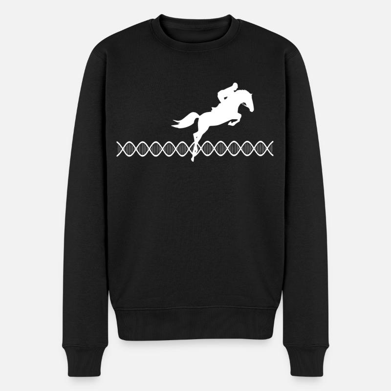 Saut d’obstacles à l’ADN - Pull Premium bio Homme - noir