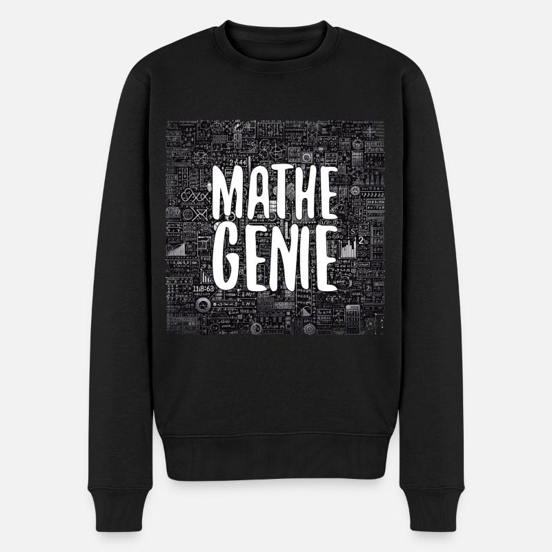 Mathe-Genie Mathematik Genie Mathe Geschenk - Männer Premium Bio Pullover - Schwarz