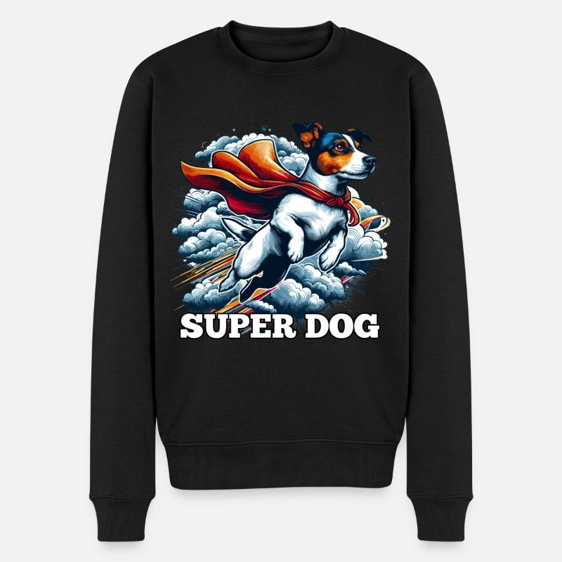 Super Hund Jack Russell Terrier Geschenk - Männer Premium Bio Pullover - Schwarz