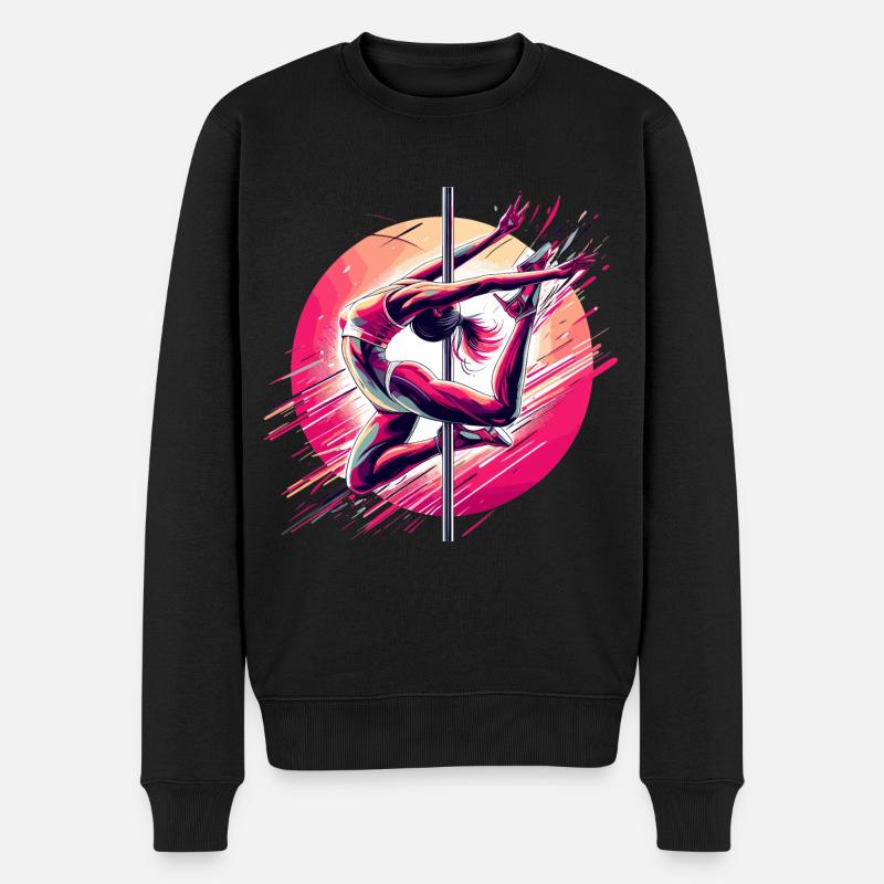 Pole Dance Dynamik pink Geschenk - Männer Premium Bio Pullover - Schwarz