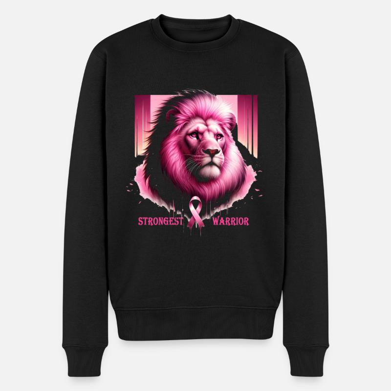 Guerrier lion rose - Pull Premium bio Homme - noir