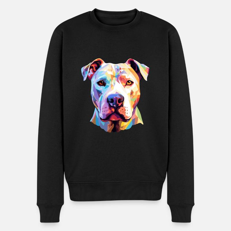 Dogo Argentino Hunderasse Aquarell Karikatur Kawaii - Männer Premium Bio Pullover - Schwarz